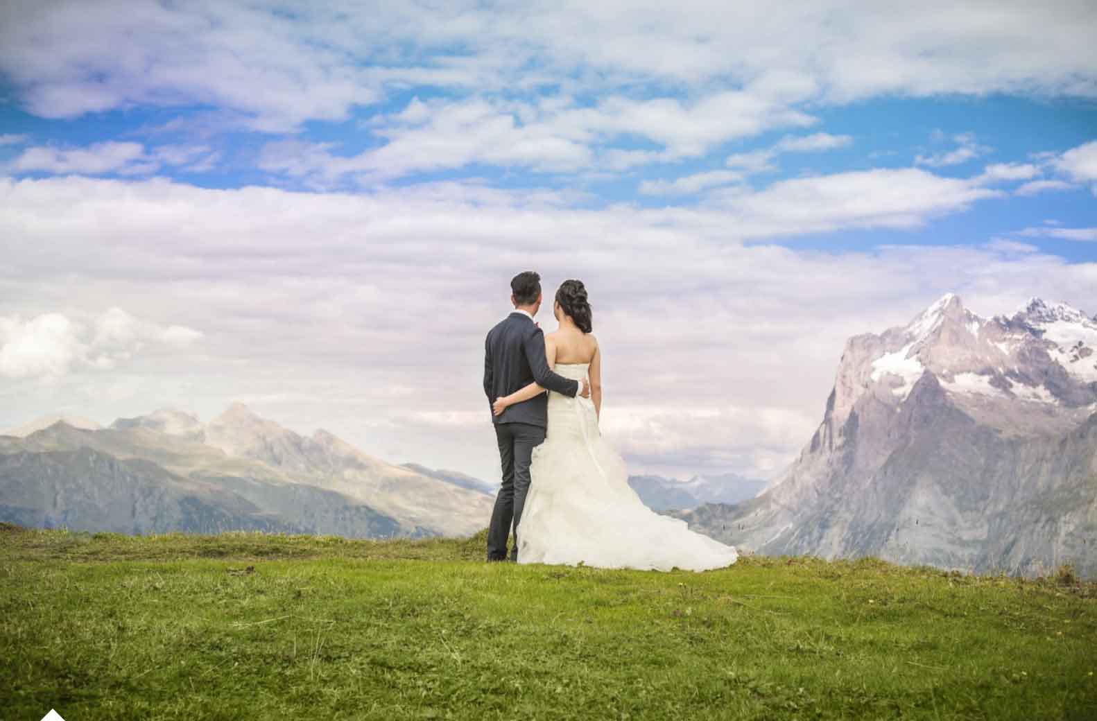 Hochzeit in den Bergen.